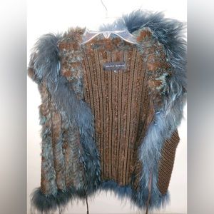 Vintage Dana Stein fur vest, size XL
